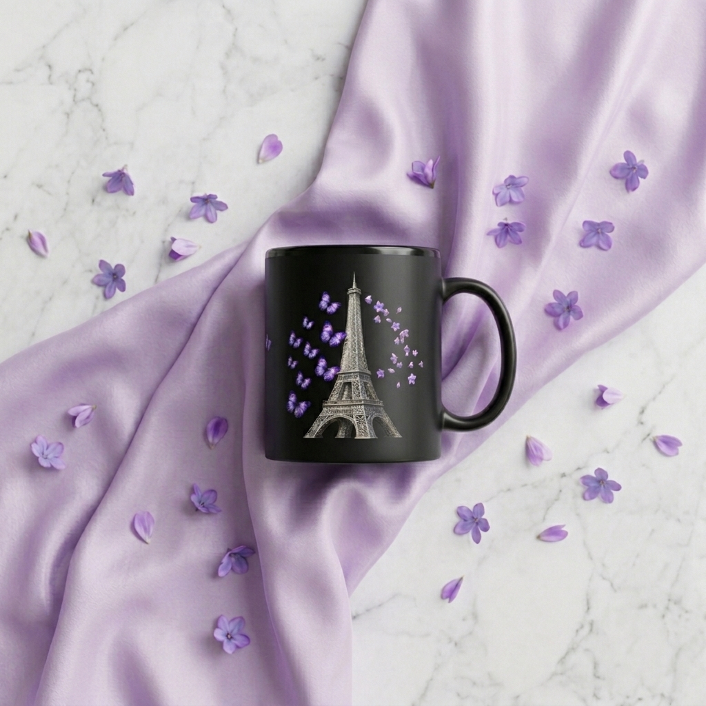 tsgabrielle® • Parigi - La Torre Eiffel • Tazza Lucida • Nero • Ceramica • 2 Taglie - View 4