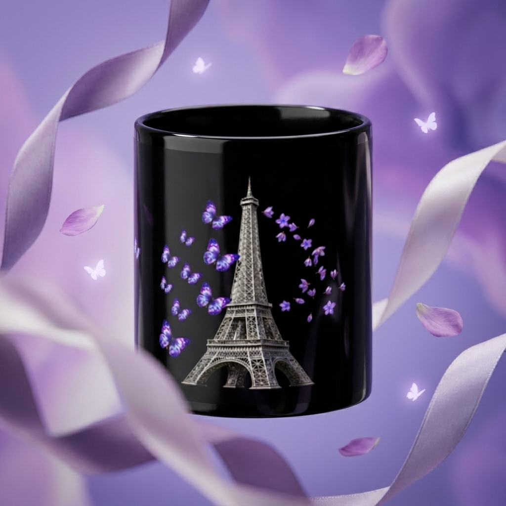 tsgabrielle® • Parigi - La Torre Eiffel • Tazza Lucida • Nero • Ceramica • 2 Taglie - View 7