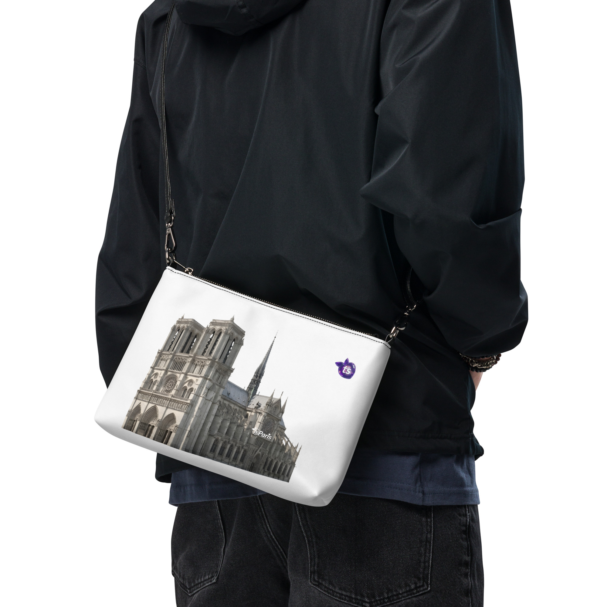 tsgabrielle® • Parigi - Cattedrale di Notre-Dame • Borsa a tracollina • Bianco • 28 × 20 cm - View 7
