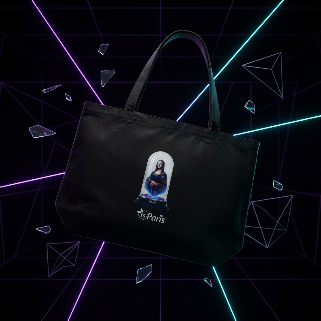 tsgabrielle® • Parigi - Da Vinci • Large Tote Bag • Nero • Cotone Organico - View 9