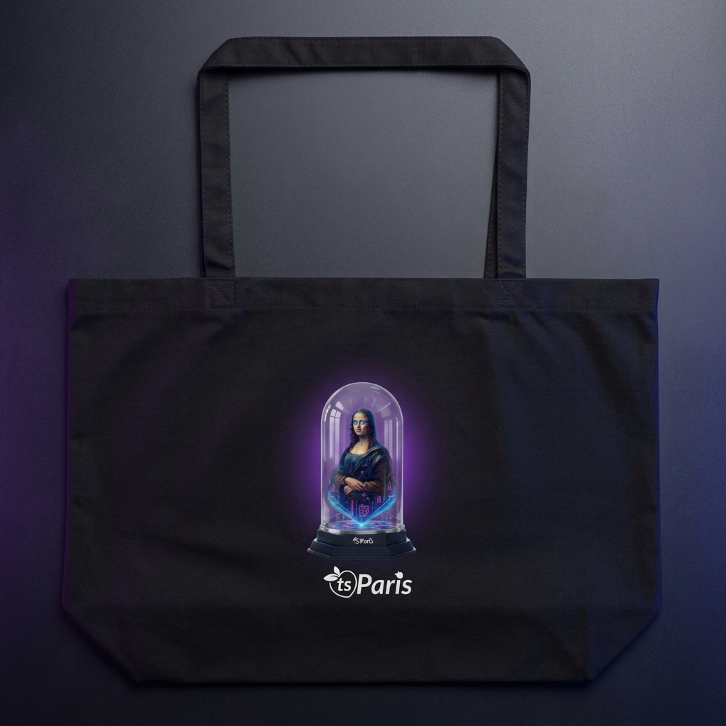 tsgabrielle® • Parigi - Da Vinci • Large Tote Bag • Nero • Cotone Organico - View 10