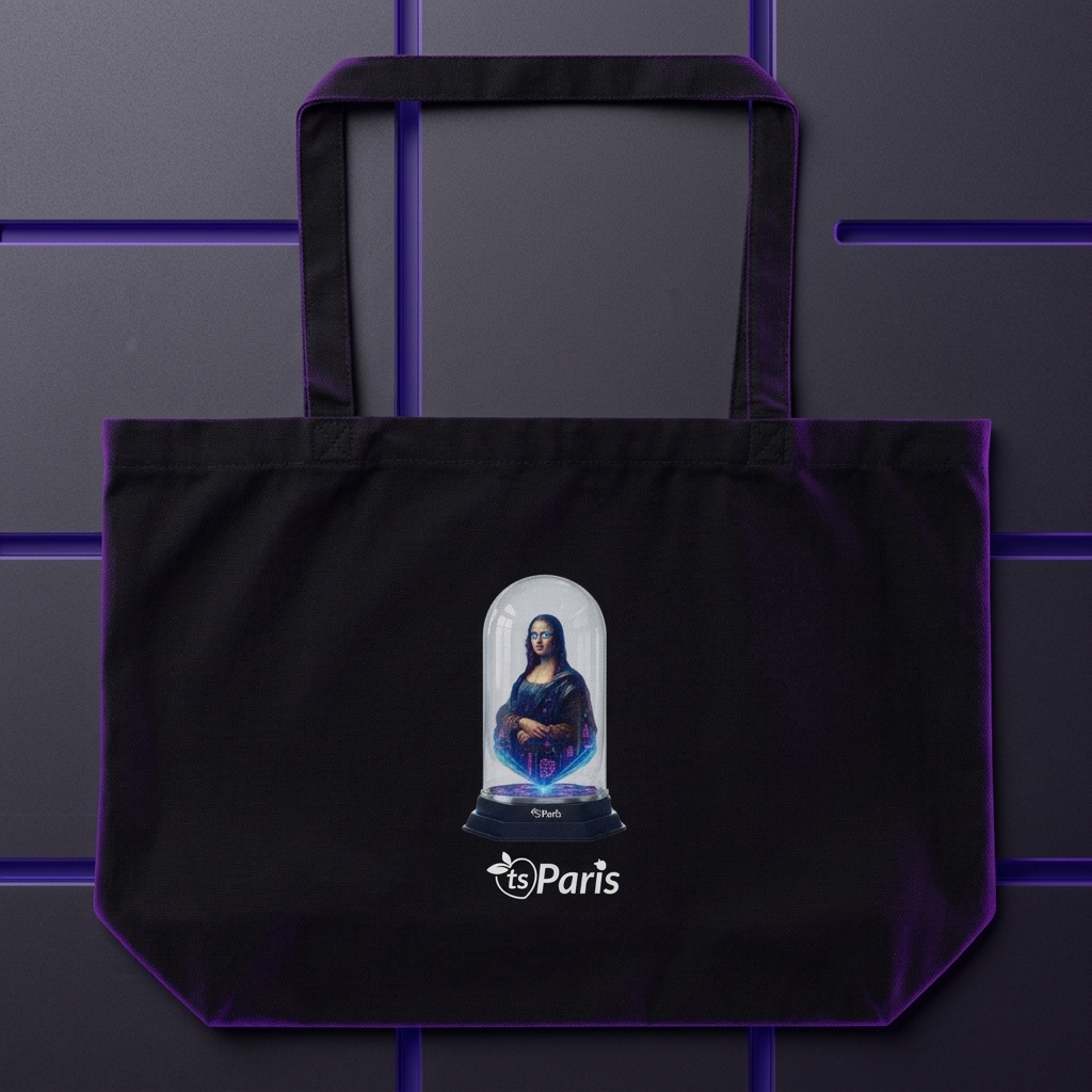 tsgabrielle® • Parigi - Da Vinci • Large Tote Bag • Nero • Cotone Organico - View 11