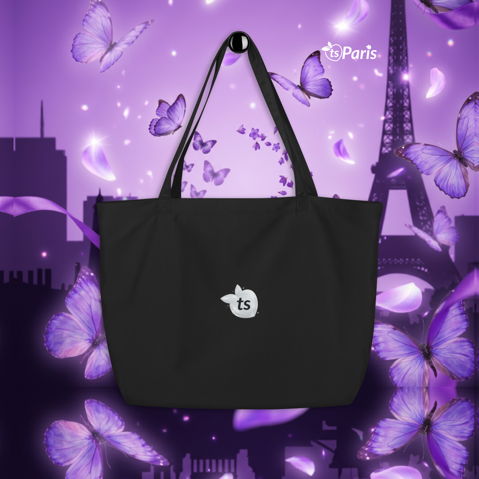 tsgabrielle® • Parigi - Da Vinci • Large Tote Bag • Nero • Cotone Organico - View 13