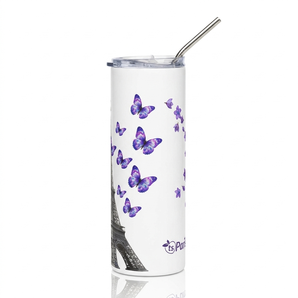 tsgabrielle® • Casa & Arredo • Paris - La Tour Eiffel • Tumbler • Acciaio inox • Bianco • 20 oz - View 7