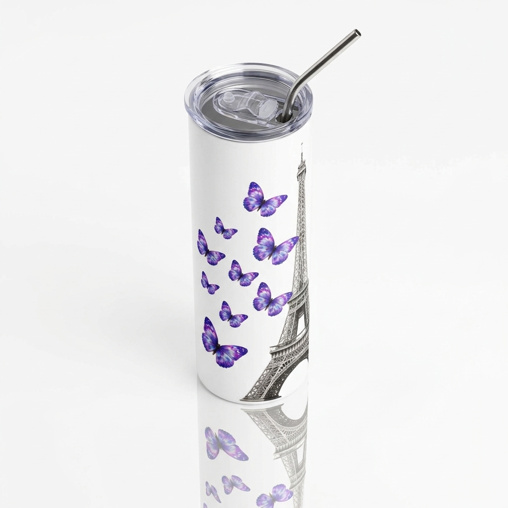 tsgabrielle® • Casa & Arredo • Paris - La Tour Eiffel • Tumbler • Acciaio inox • Bianco • 20 oz - View 8