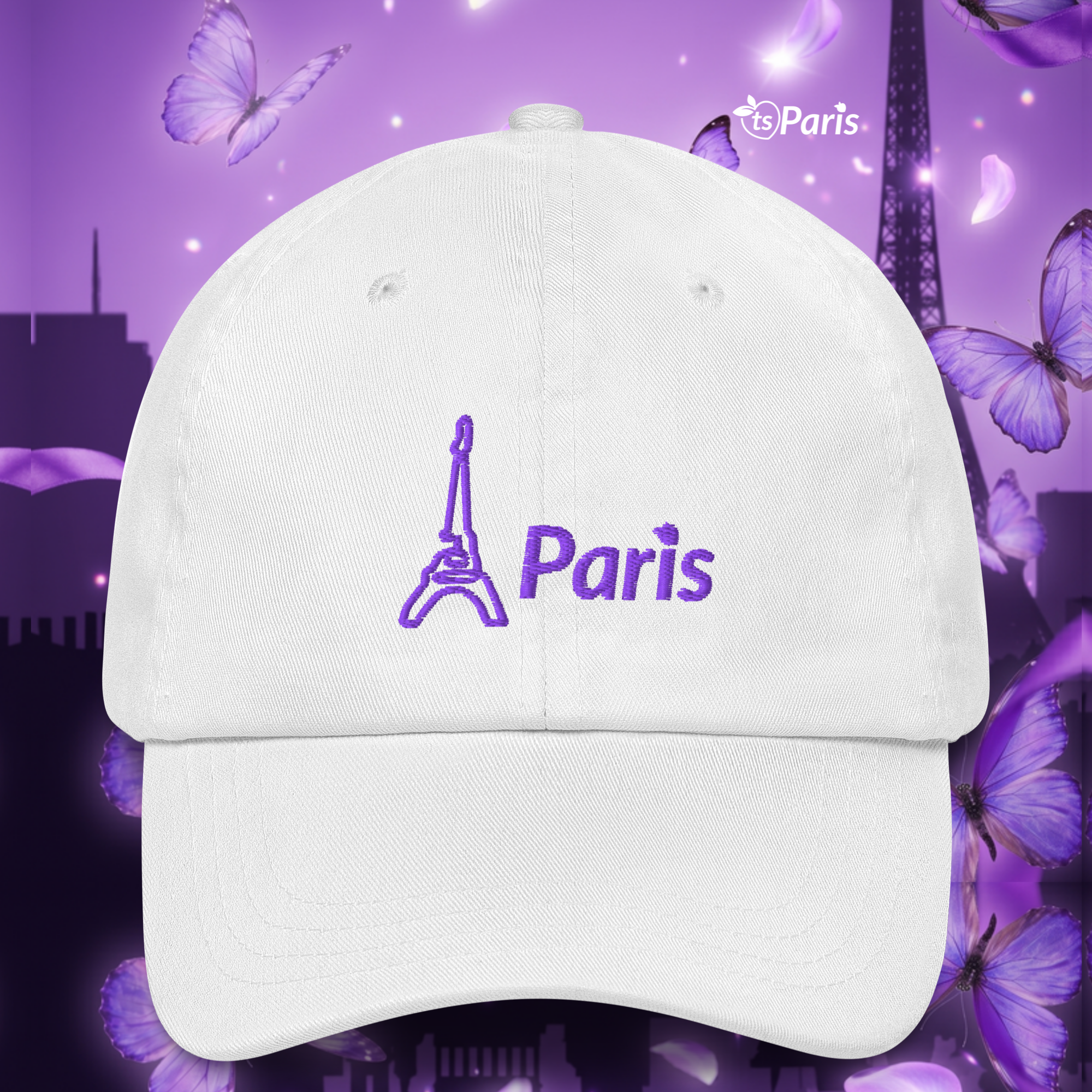 tsgabrielle® • Paris - La Tour Eiffel • Cappellino • Bianco