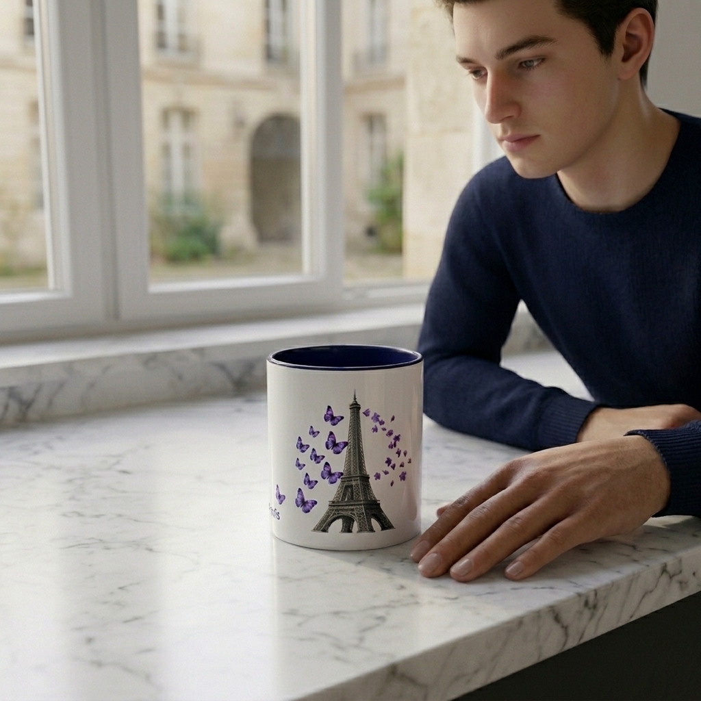 tsgabrielle® • Parigi - La Torre Eiffel • Tazza con colore interno • Ceramica • 325 ml - View 8