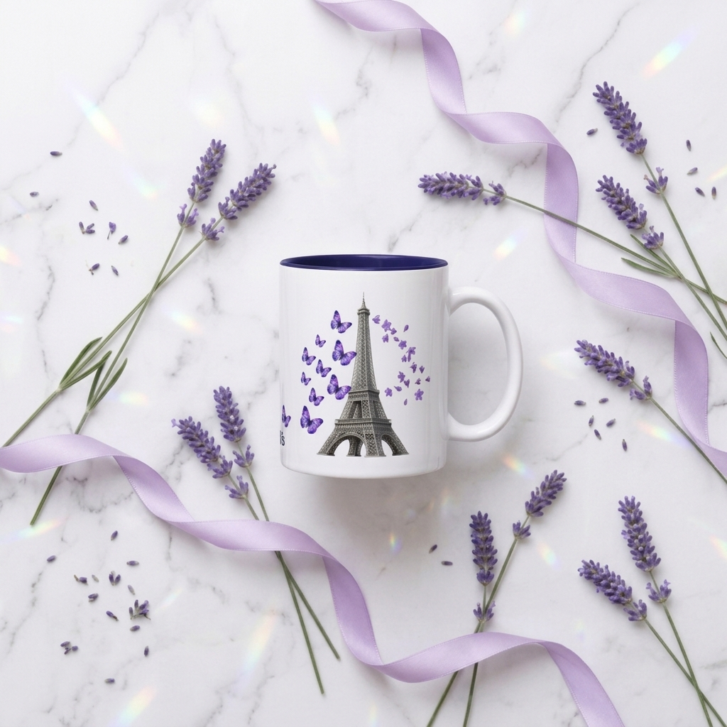 tsgabrielle® • Parigi - La Torre Eiffel • Tazza con colore interno • Ceramica • 325 ml - View 5
