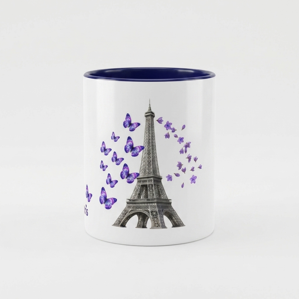 tsgabrielle® • Parigi - La Torre Eiffel • Tazza con colore interno • Ceramica • 325 ml