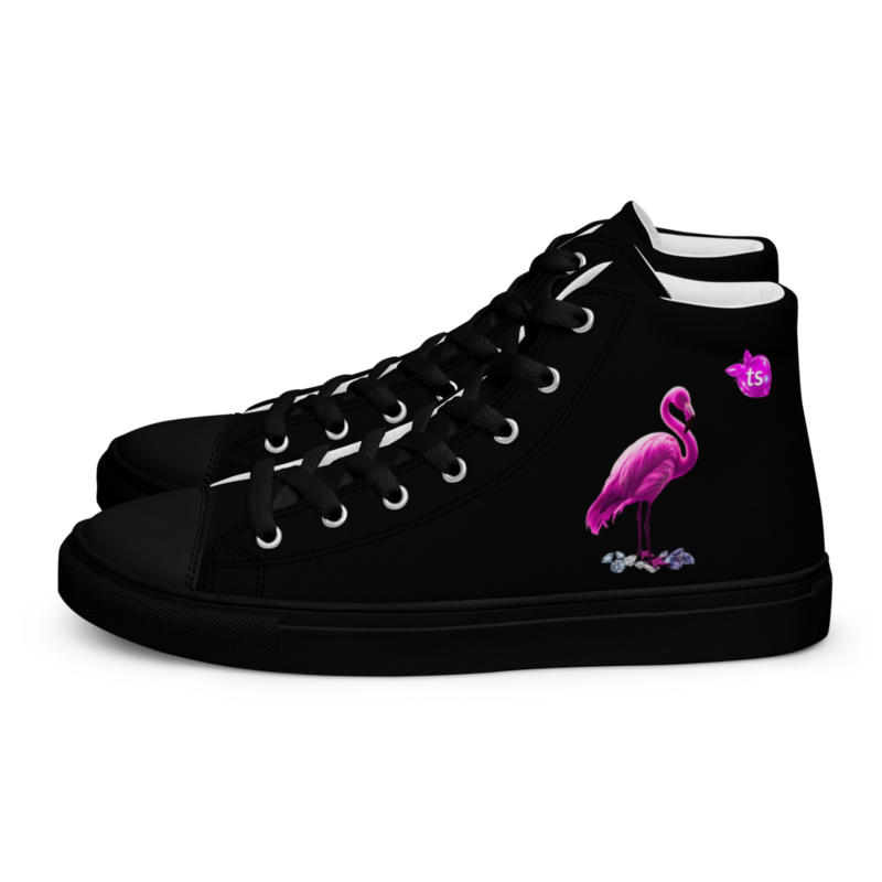 tsgabrielle® • Per Lui • Flamant Rose • High Top Canvas Shoes • nero