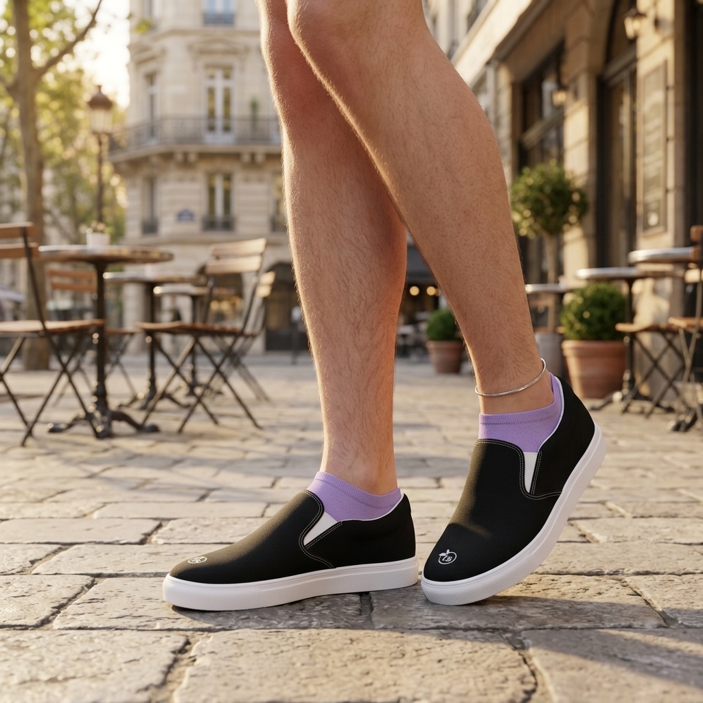 tsgabrielle® • Per Lui • Scarpe in Tela Senza Lacci • Nero - View 6
