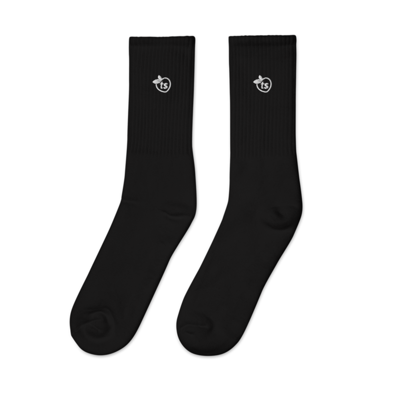 tsgabrielle® • Per Lui • Calzini Ricamati • Nero