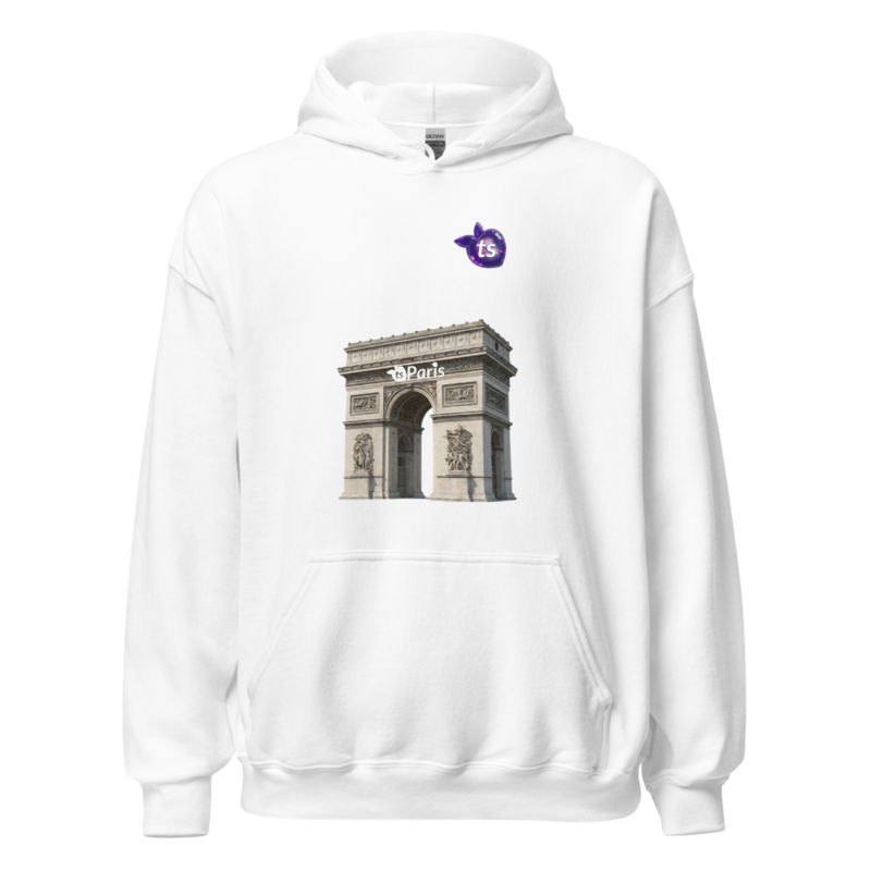 tsgabrielle® • Per Lui • Parigi - Arco di Trionfo • Felpa • Bianco
