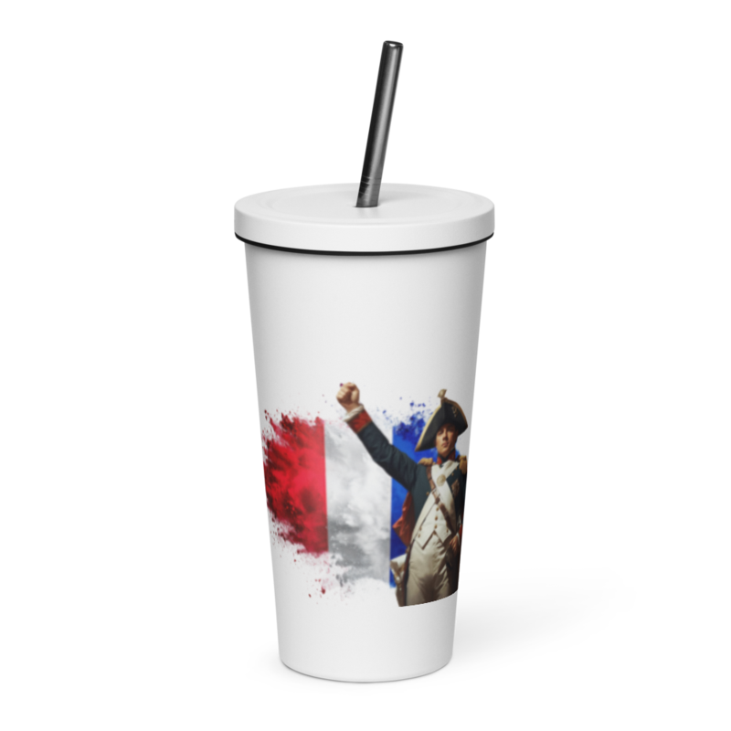 tsgabrielle® • Parigi - Napoleone Bonaparte • Tumbler • Acciaio Inossidabile • Bianco • 20 oz • Il Tocco Trans Francese