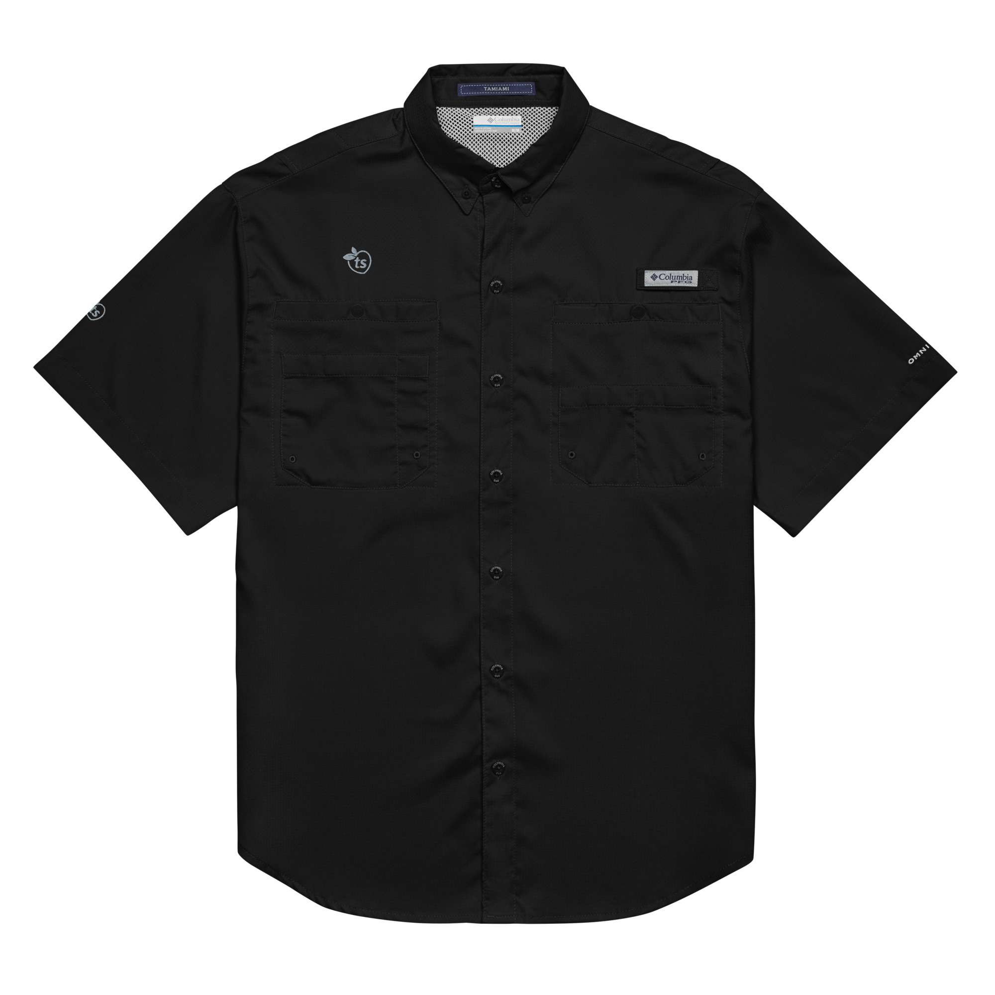 Columbia® by tsgabrielle® • Uomo • Camicia button-down a maniche corte • Colori scuri