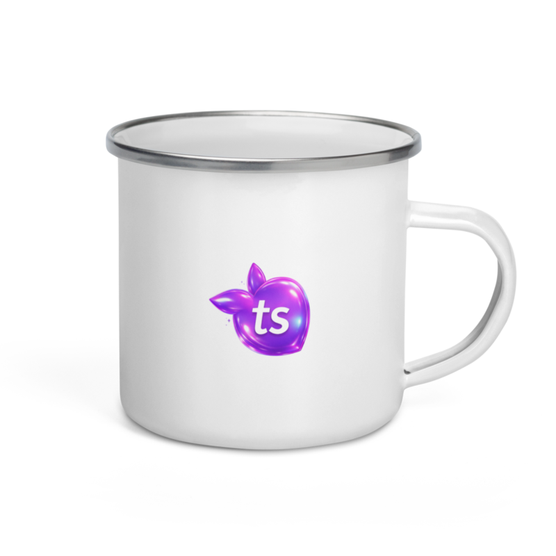 tsgabrielle® • Enamel tazza • bianco • 12 oz