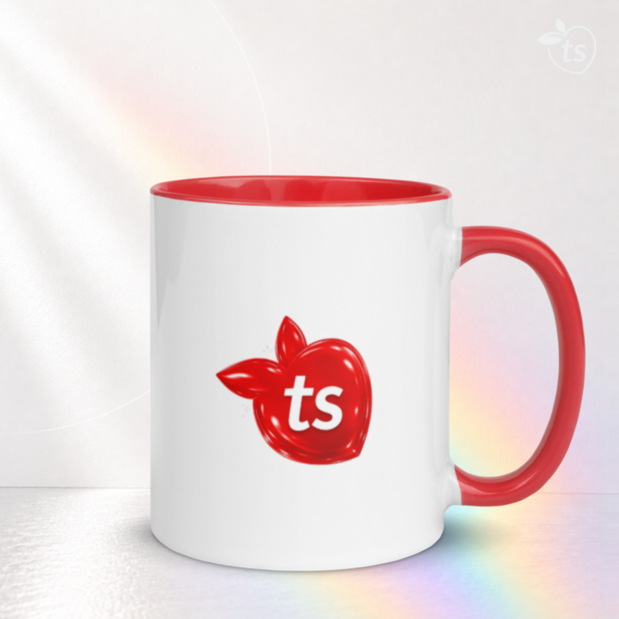 tsgabrielle® • Tazza con interno rosso • Ceramica • 2 Taglie