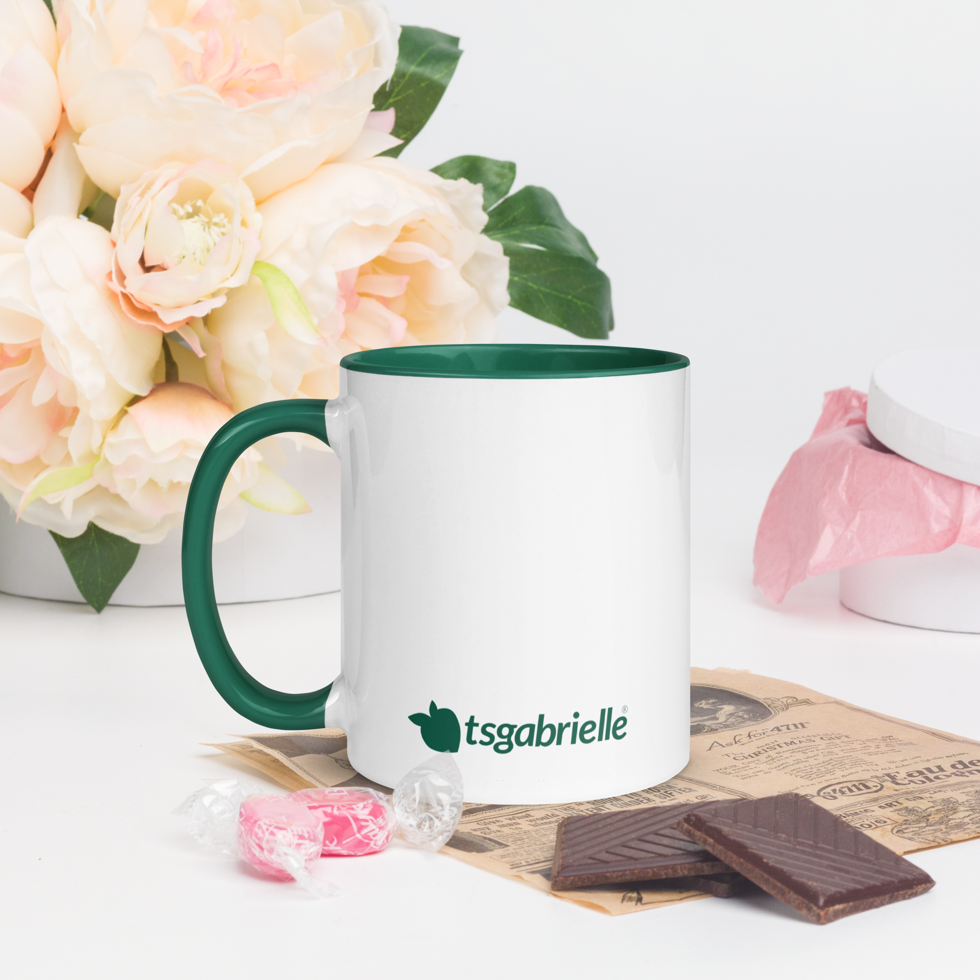 tsgabrielle® • Tazza con interno Color Verde Scuro • Ceramica • 2 Taglie - View 12