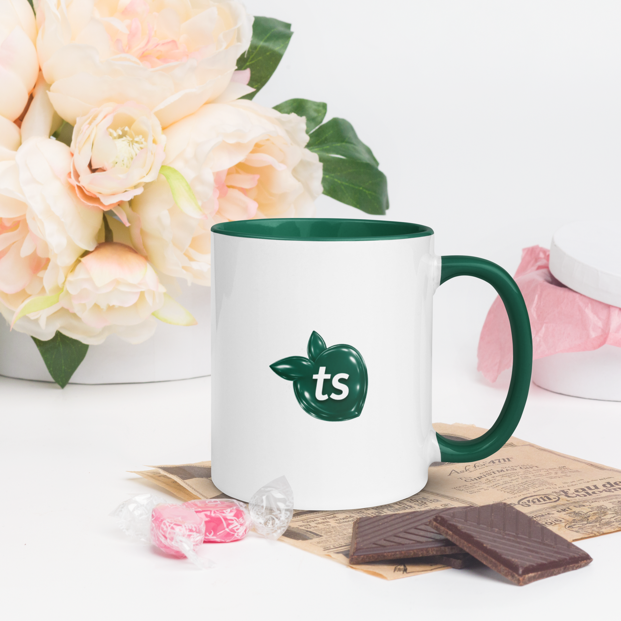 tsgabrielle® • Tazza con interno Color Verde Scuro • Ceramica • 2 Taglie - View 11