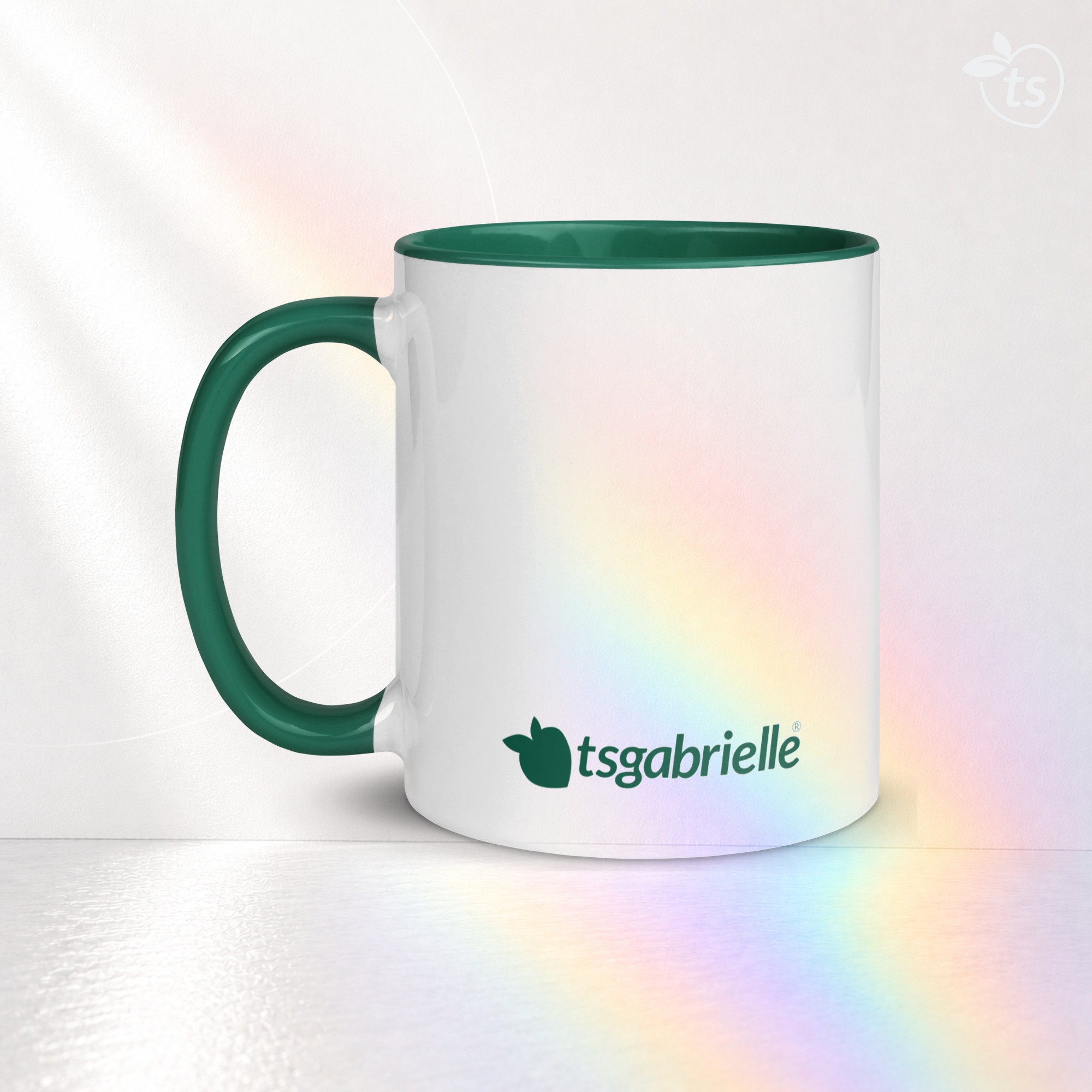 tsgabrielle® • Tazza con interno verde scuro • Ceramica • 2 misure