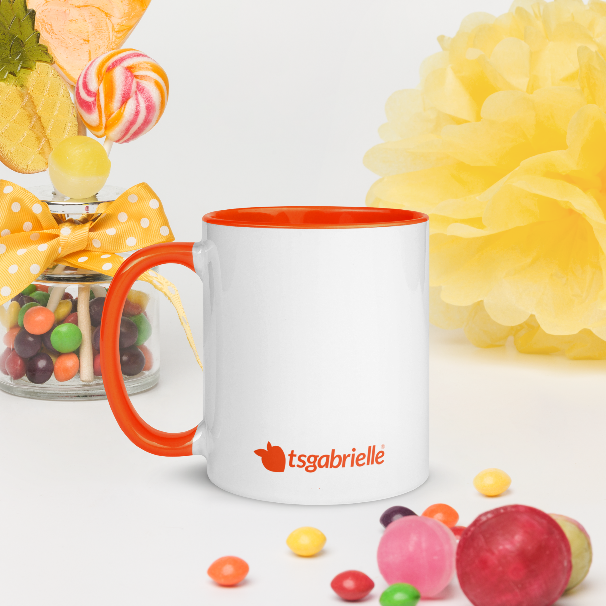 tsgabrielle® • Tazza con interno arancio • Ceramica • 295 ml - View 6