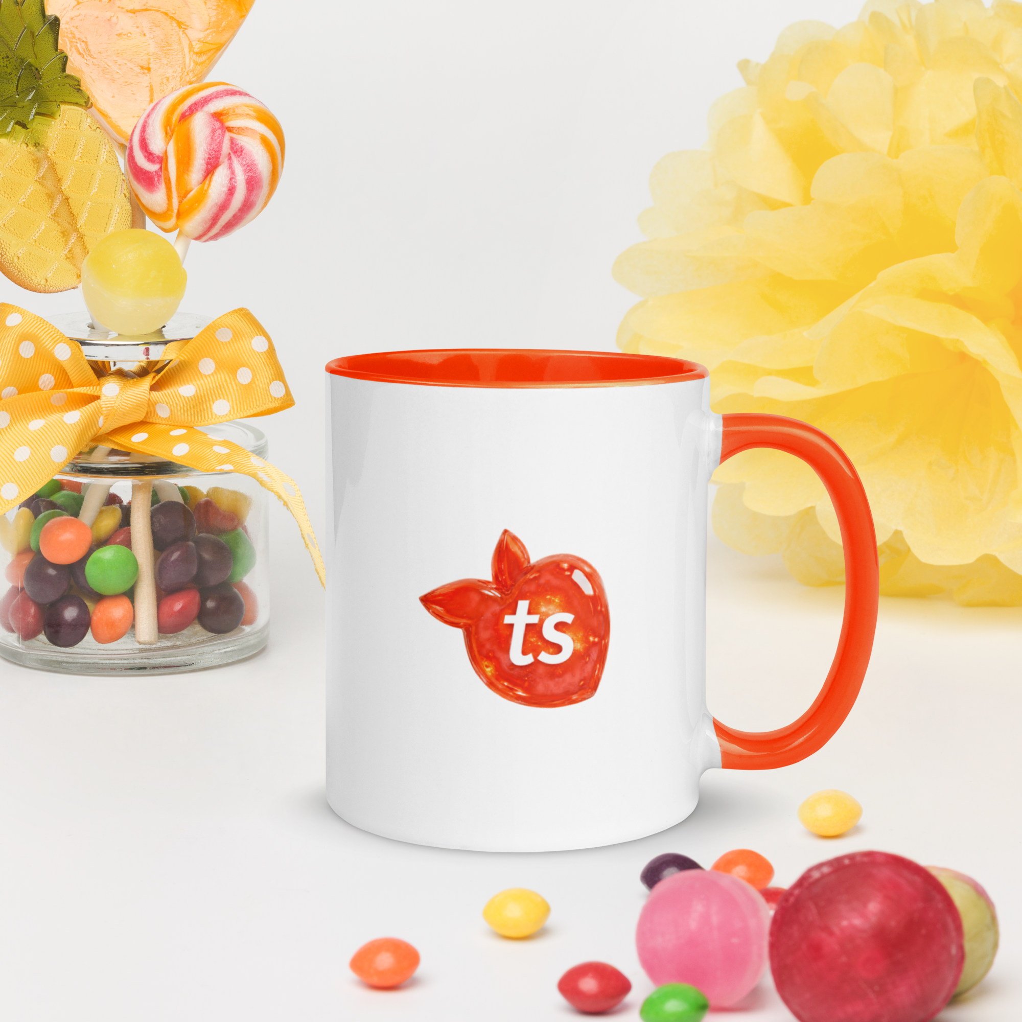 tsgabrielle® • Tazza con interno arancio • Ceramica • 295 ml - View 11