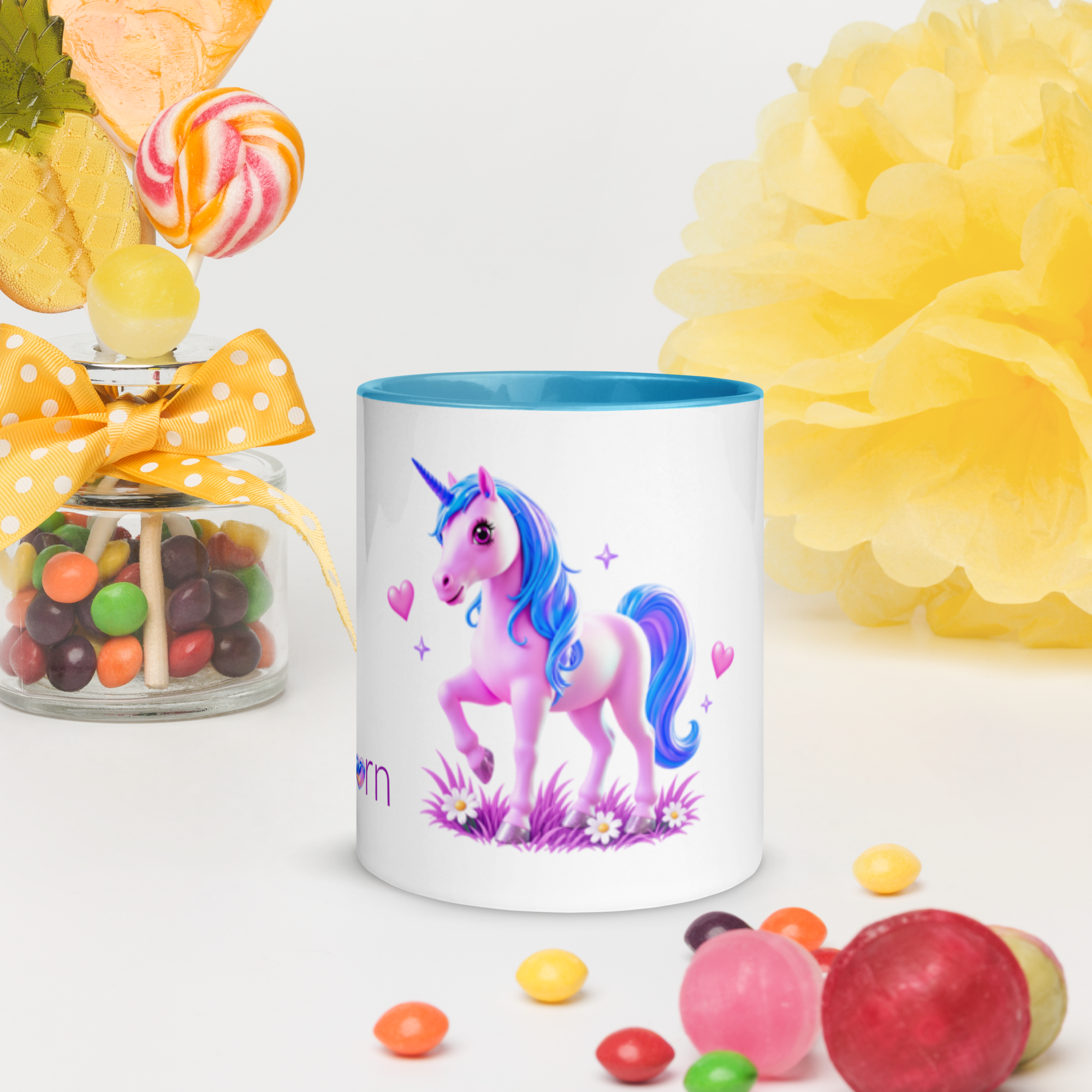 tsgabrielle® • Mug with Color Inside • Unicorn - Seraphina • Ceramic • 2 Sizes - View 4