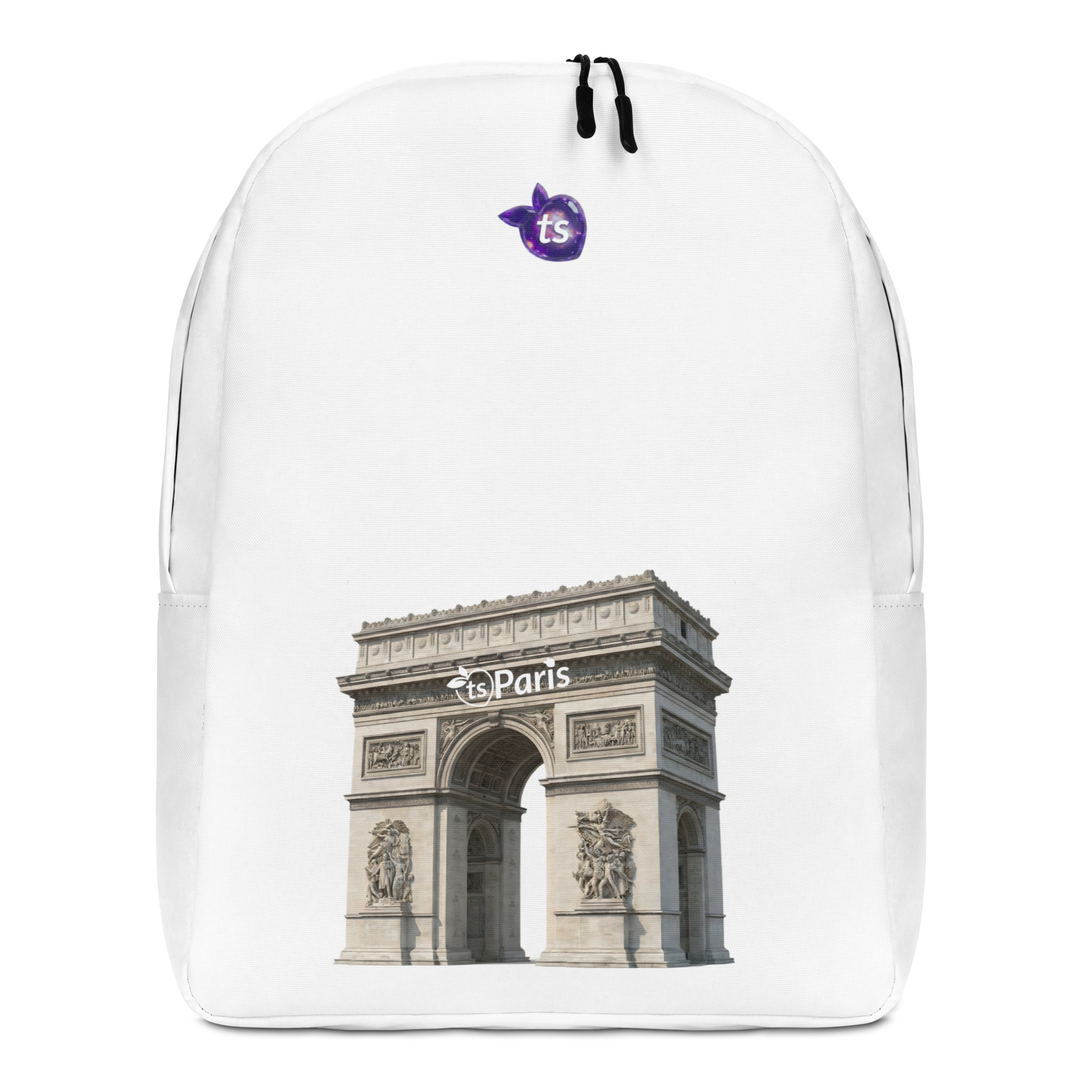 tsgabrielle® • Parigi - Arco di Trionfo • Zaino Minimalista • Bianco