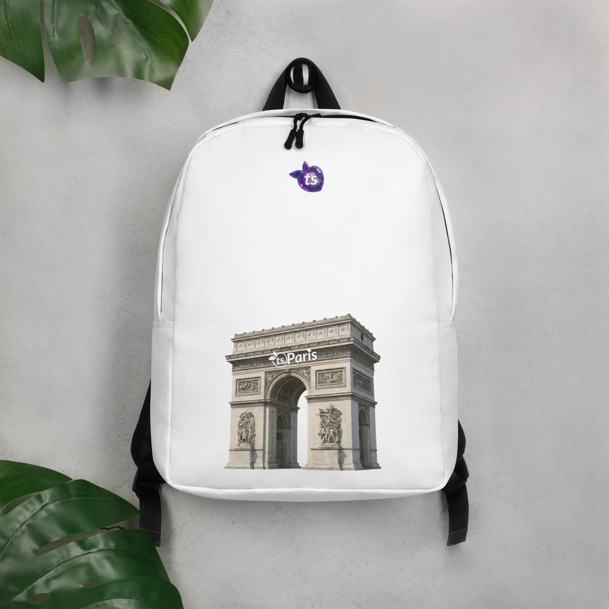 tsgabrielle® • Parigi - Arco di Trionfo • Zaino Minimalista • Bianco - View 6